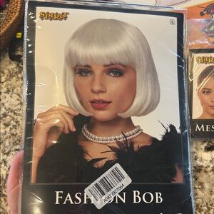 White Bob Wig - White